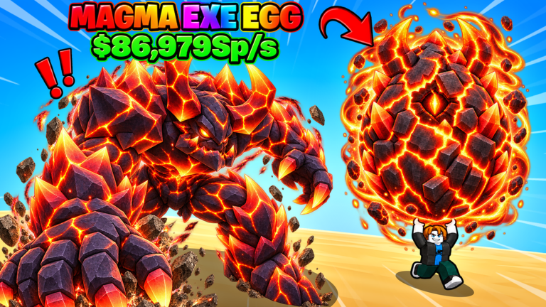 Official Steal An EXE Egg artwork with EXE monsters and collectible eggs